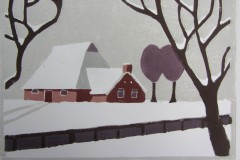 Houtdruk, kerstkaart 2019 15x20 cm