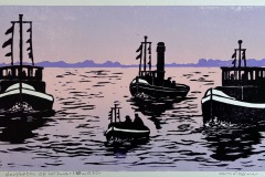 Sleepboten op het Zwartewater- kleur