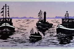 Sleepboten op het Zwartewater- kleur